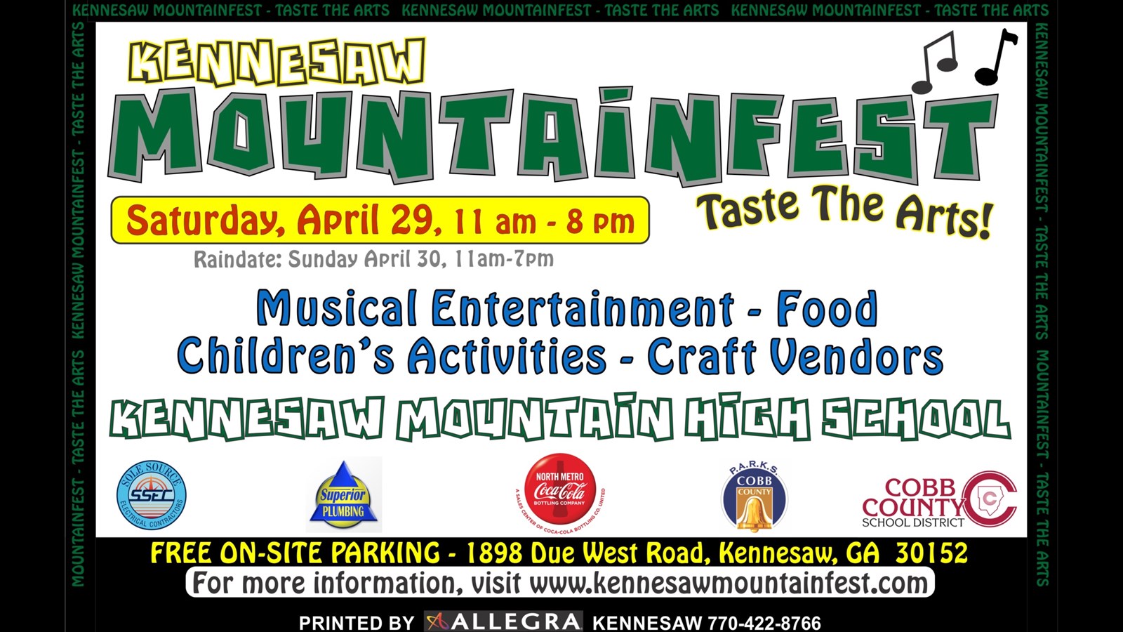 New Community Festival To Be Held at Kennesaw Mountain High School